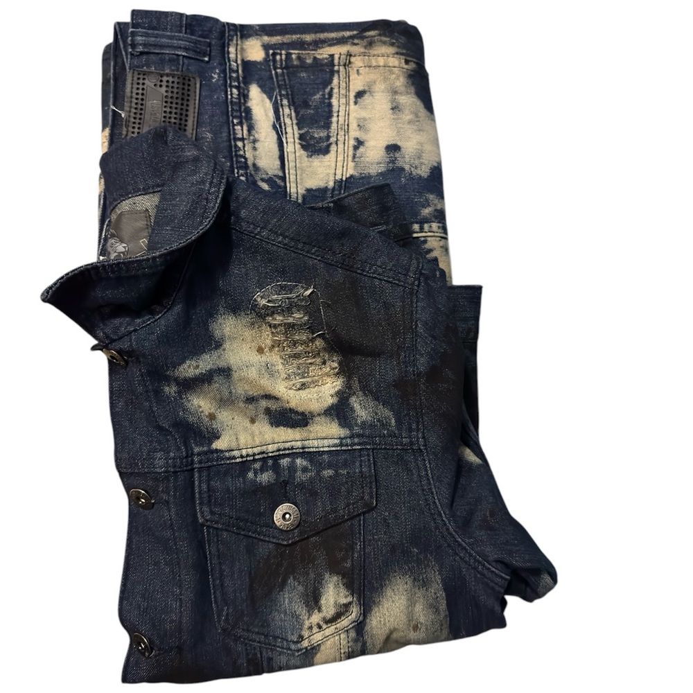 I and Cream Denim Jacket and Jeans Pant